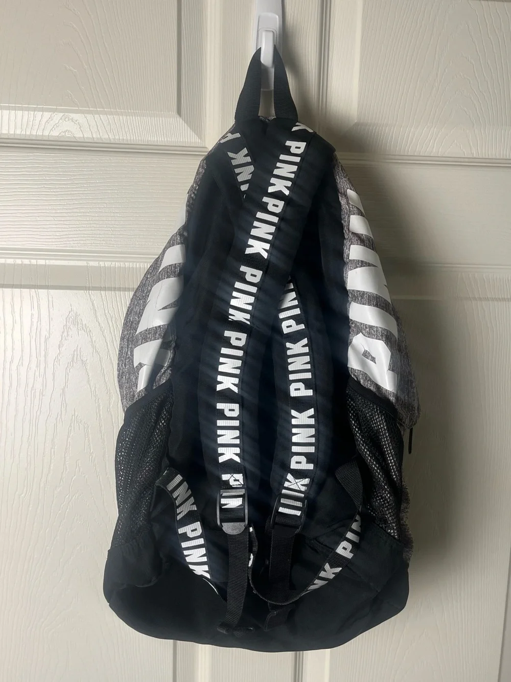 PINK Victoria's Secret Heather Gray & Black Classic Backpack